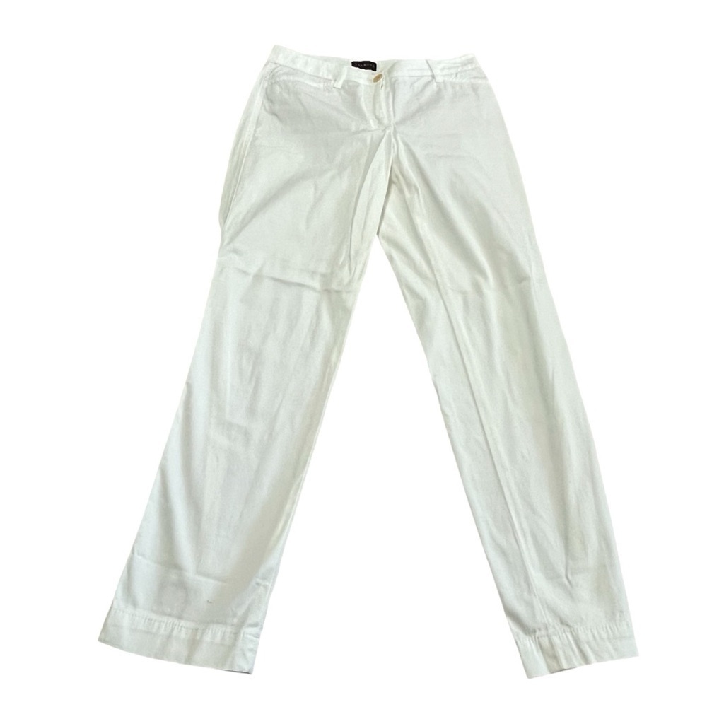 Talbots White Relaxed Fit Trousers The Perfect Chino Size 4/6 Straight leg